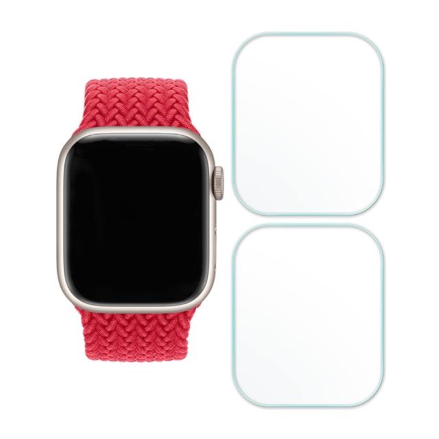 【RedMoon】Apple Watch Series 11/10/9/8/7 3D高清透明TPU奈米水凝膜滿版螢幕保護貼 2入 41/42/45/46mm