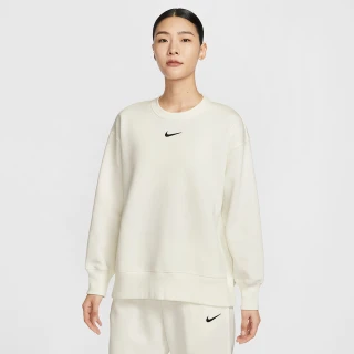 【NIKE 耐吉】長袖上衣 女 大學T 寬鬆版型 磨毛 AS W NSW PHNX FLC OS LONG CRE 米 FZ4271-133