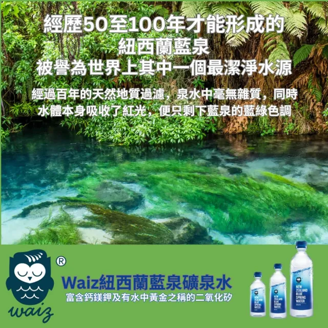 Waiz 紐西蘭藍泉礦泉水500mlx2箱(共48入 官方直營 清真認證)