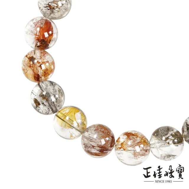 【正佳珠寶】膠花閃靈鑽 高品膠花水晶共生閃靈鑽 9.8-10.3mm 膠花閃靈鑽手珠