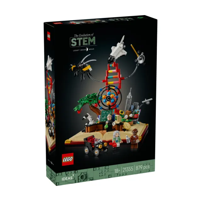 福利品【LEGO 樂高】Ideas 21355 STEM 的演變(STEAM教育玩具 科學建築 積木 玩具模型)
