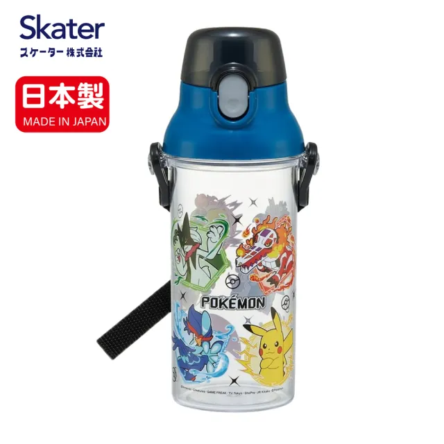 【Skater】日本 兒童透明直飲水壺(寶可夢 直飲水壺 480ml)