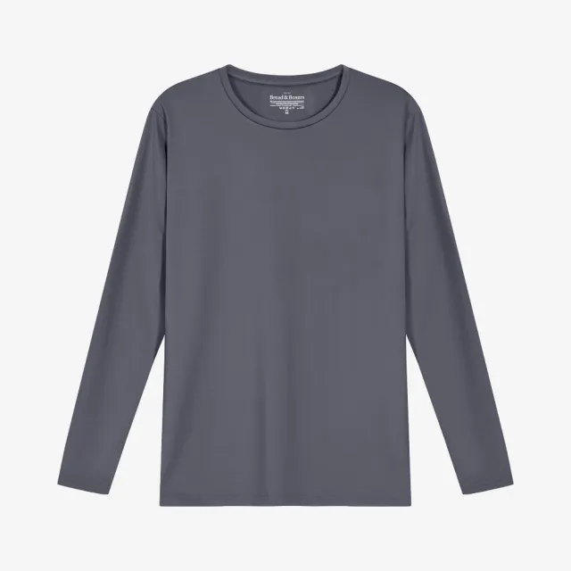【Bread & Boxers】現貨 Long-Sleeve Active 長袖經典圓領速乾除臭T - 鋼鐵灰