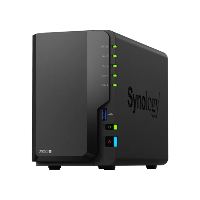 【Synology 群暉科技】搭6TB*2★ DiskStation DS225+ NAS 網路儲存伺服器(2Bay/Intel/2GB)(HAT3300-6T)