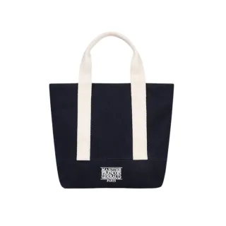 【MARITHE FRANCOIS GIRBAUD】官方旗艦 經典LOGO刺繡帆布托特包(海軍藍)