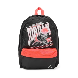 【NIKE 耐吉】後背包 84 BACKPACK 黑 紅 筆電包 書包 水瓶側袋 喬丹 Jordan(JD2533087AD-001)