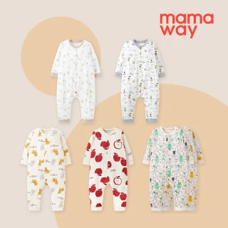 【mamaway 媽媽餵】BABY 長袖連身衣  多款任選(寶寶連身衣、嬰兒連身衣)