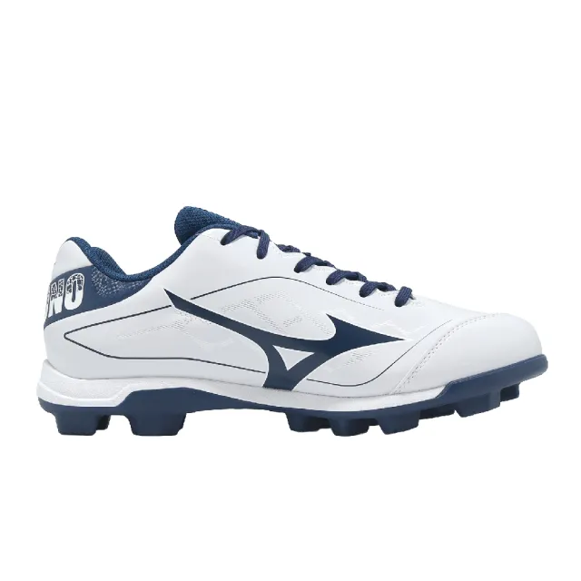 【MIZUNO 美津濃】棒壘球鞋 Cushionrevo DIA 寬楦 男鞋 白 藍 支撐 11GP2525-14