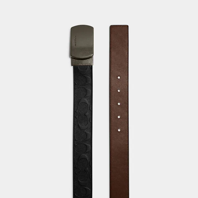 【COACH】蔻馳官方直營 飾片針扣可裁剪雙面腰帶 皮帶38MM-多款任選(CQ009/CQ012/CQ023/CU209/CY943/CY982)