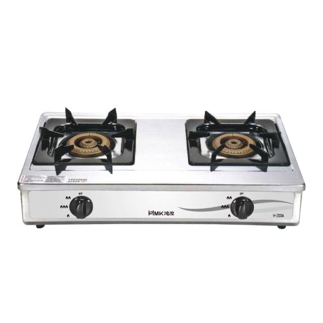 【HMK 鴻茂】不鏽鋼桌上型雙口爐(H-203A 不含安裝)