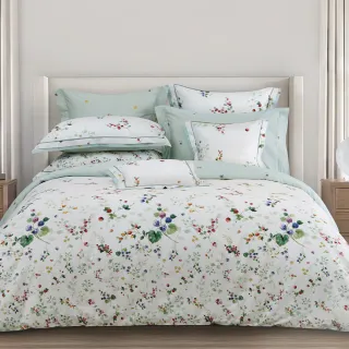 【Tonia Nicole 東妮寢飾】Narumi聯名款-100%高紗支長纖細棉印花被套床包組-露西花園(雙人)