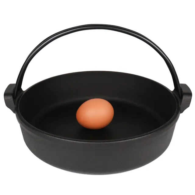 【福介商店】南部鐵器 日本鑄鐵鍋 IWACHU 岩鑄 提把鑄鐵壽喜燒 20cm IH可用 平底鍋 提把鍋 煎餃