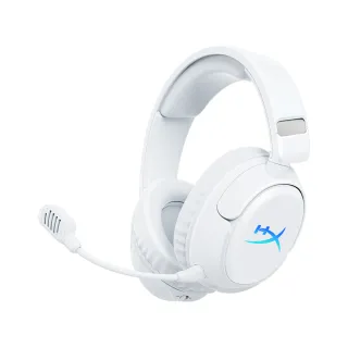 【HyperX】Cloud Flight 2 颶風天隼2 — RGB雙模無線電競耳機 白色(B5VC5AA)