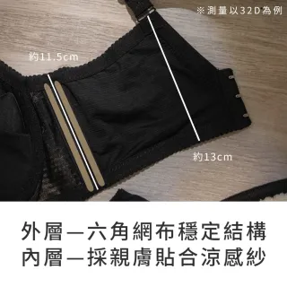【玉如阿姨】深夜獨白內衣※0796黑(C.D.E罩 重機能  集中 低脊心 涼感 台灣製)