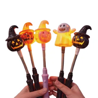 【WARM DAY LIFE】萬聖節手搖燈 南瓜燈 LED發光棒 萬聖節裝飾(派對道具 萬聖節裝飾 萬聖節)