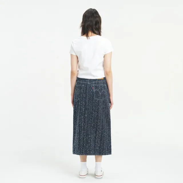 【LEVIS】牛仔裙 丹寧裙 中間開岔 牛仔短裙 熱賣單品 0050P-0000