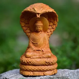 【LEESA】佛像擺件\禪意擺設\木雕\擺件\崖柏木\大日如來\坐禪釋迦摩尼\保平安