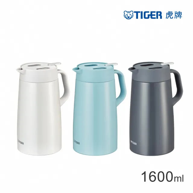 【TIGER 虎牌】桌上型不鏽鋼保溫壺1600ml(PWO-A160大容量保溫水壺)