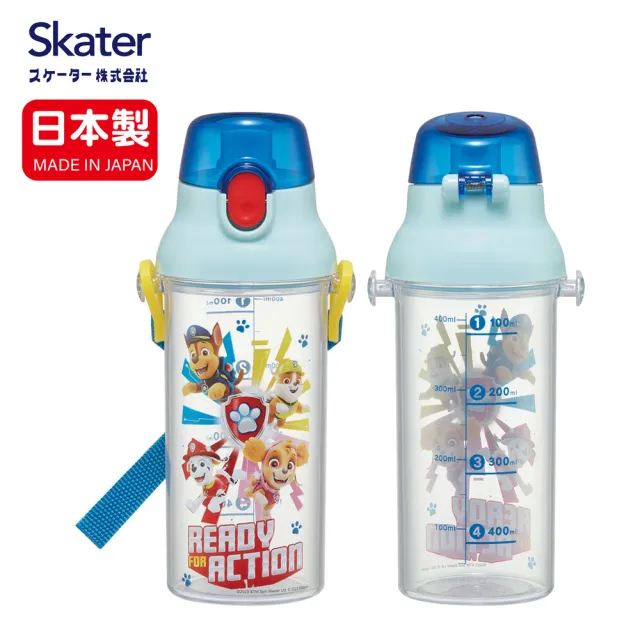 【Skater】兒童透明直飲水壺 刻度款(可愛圖案 直飲水壺 480ml)