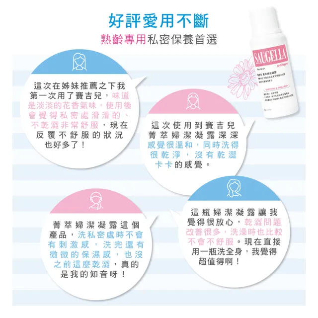 【SAUGELLA 賽吉兒】菁萃婦潔凝露250ml(逆齡型)