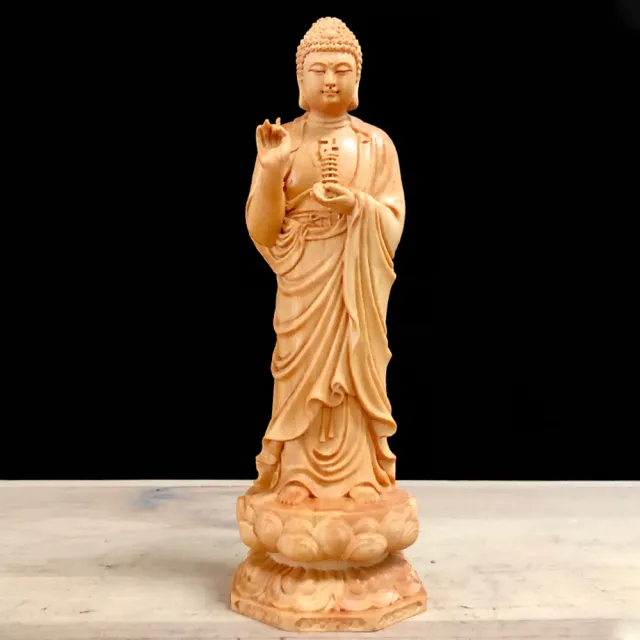 【KT DADA】佛像擺件 阿彌陀佛 木雕佛像 供奉禮佛 崖柏 雕刻 木雕 西方三聖