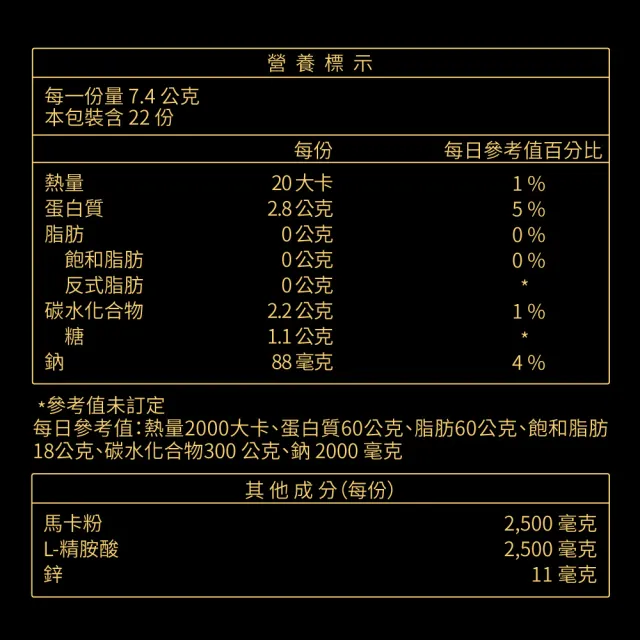 【大研生醫】精氣神瑪卡粉包5入組(共110包)-馬卡＋精胺酸5000mg足量才有感