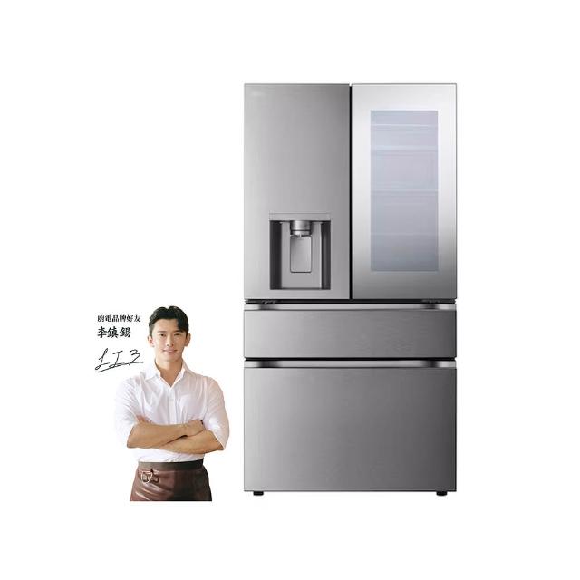 【LG 樂金】782公升WiFi敲敲看門中門變頻對開冰箱 星夜黑(GR-AQC82BS)