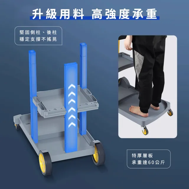 清潔推車 萬用推車 多功能推車 衛生工具車 打掃手推車 工具車 推車 清潔車 打掃車  推車(130-MCC8170GR)