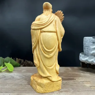 【LEEHER】濟公活佛/崖柏雕刻/佛堂供奉/護佑平安/濟公佛像/黃楊木/木雕