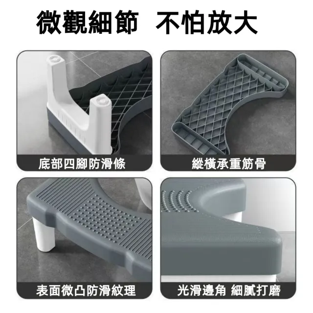 【森田小倉】腳踏凳矮腳凳蹲坑神器便秘救星(加厚防滑 成人兒童矮腳墊凳 孕婦通用廁所墊腳)