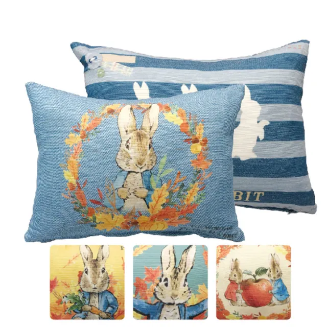 【PETER RABBIT 比得兔】雙面配色腰枕2件一組/隨機出貨