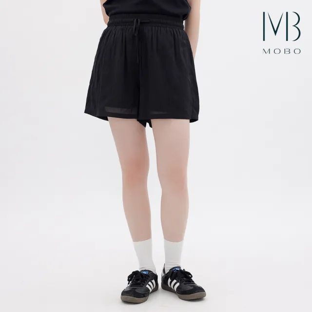 【MO-BO】質感生活抽繩綁帶短褲