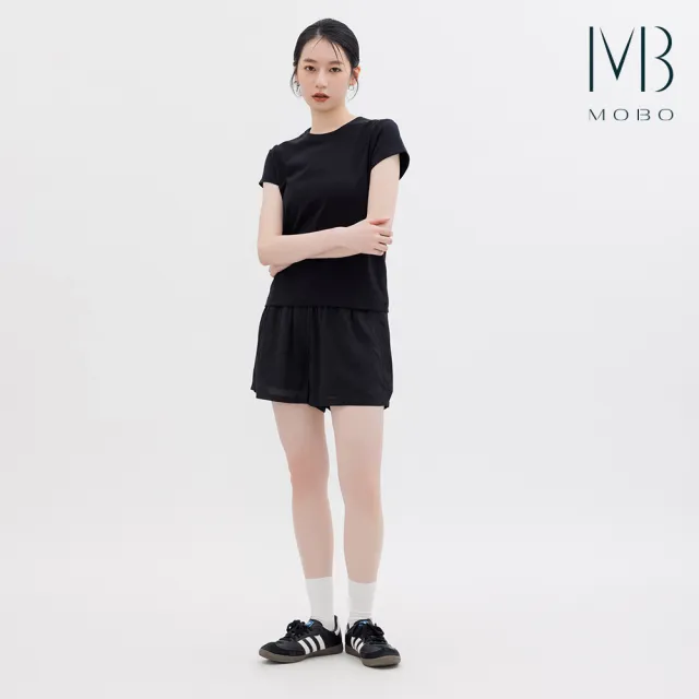 【MO-BO】質感生活抽繩綁帶短褲