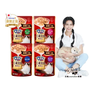 【Unicharm Pet 銀湯匙】三星美食貓餐包35gx16包/盒(副食 幼貓 老貓 全齡貓)