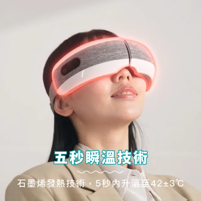【TAKASHIMA 高島】眠眠兵 按摩眼罩M-2209A(眼部按摩/藍芽/熱敷眼罩/氣壓/震動/智能眼罩)雙11/1111