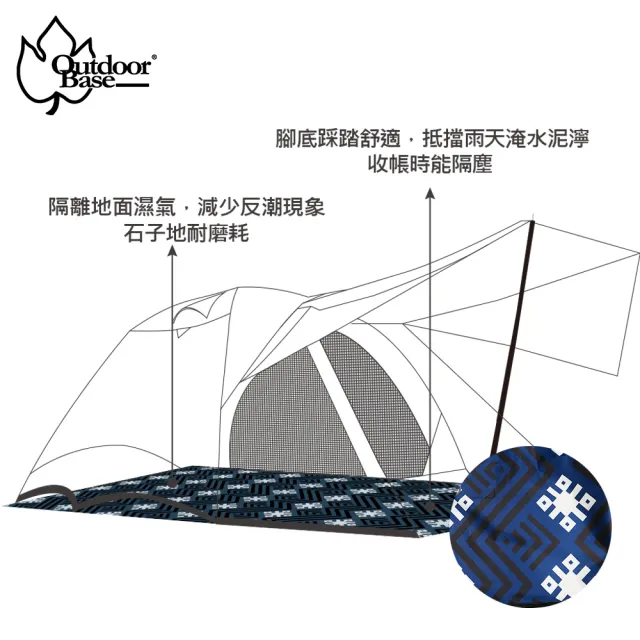 【Outdoorbase】彩繪天空SP 270 4-6人帳篷含地布(耐水壓抗UV帳篷 coleman氣候達人帳篷加強版)