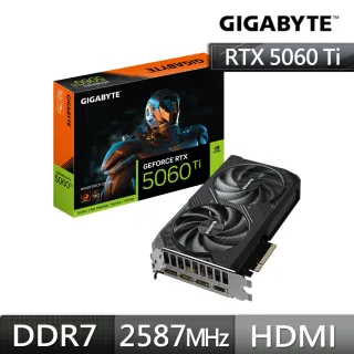 【GIGABYTE 技嘉】GeForce RTX5060 Ti WINDFORCE OC-16GD 顯示卡(GV-N506TWF2 OC-16GD)