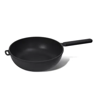 【WOKY 沃廚】恰恰鍋 26CM深煎鍋-單鍋(台灣製無塗層不沾鍋/平底鍋)