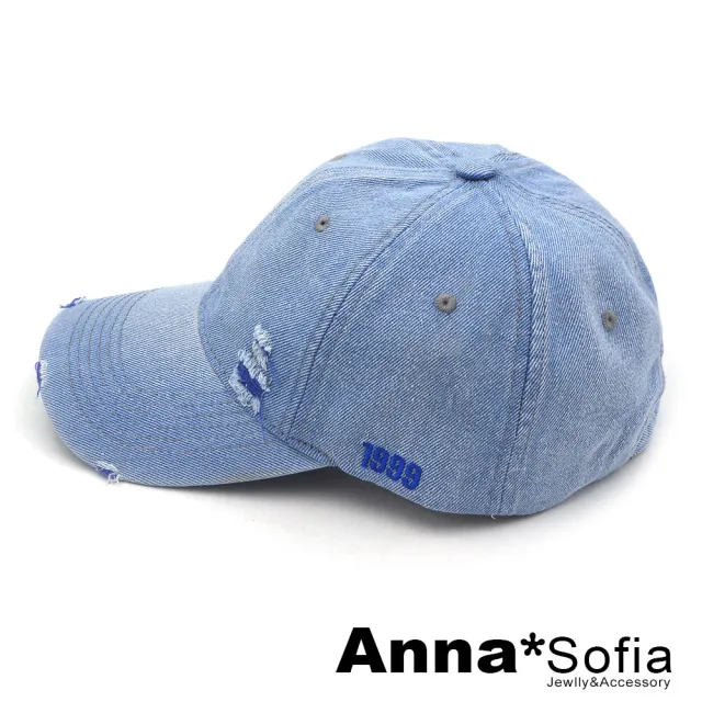 【AnnaSofia】防曬遮陽運動老帽鴨舌帽街舞嘻哈潮帽棒球帽-純棉抓破繽色 可當情侶帽 現貨(內藍系)
