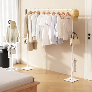 【慢慢家居】升級伸縮款-3in1鐵製多功能兩用折疊曬衣架(吊衣架/掛衣架/室內衣架/摺疊晾衣架)