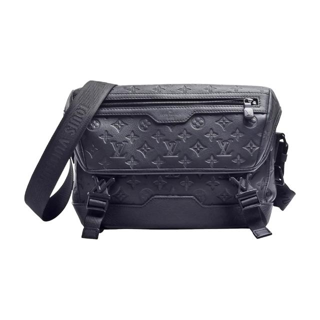 LV LOUIS VUITTON路易威登 M25121 Messenger Voyager PM 皮革翻蓋雙釦斜背郵差包