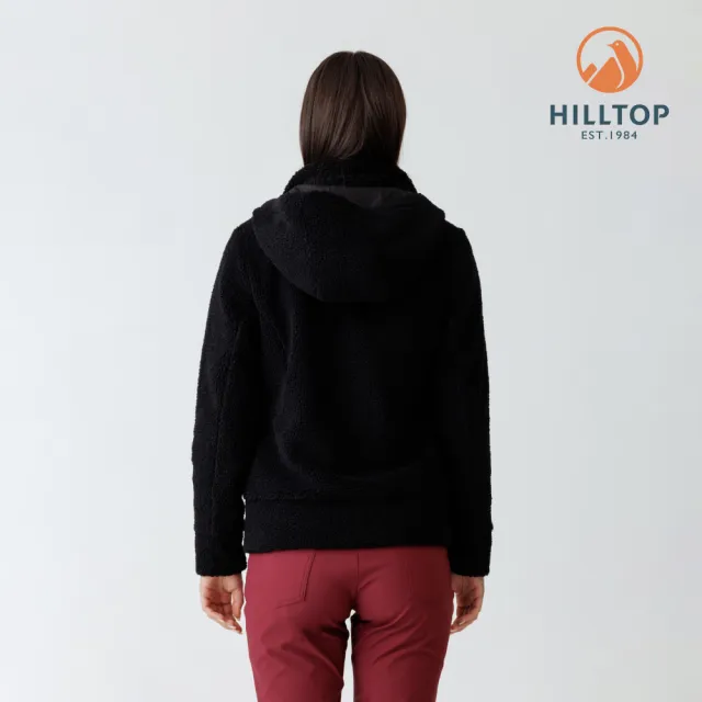 【Hilltop 山頂鳥】毛絨保暖刷毛外套 女款 黑色｜PH22XF30ECA0