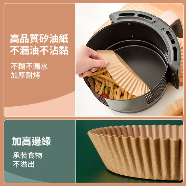 【SYU】100入送油刷 氣炸鍋專用烘焙紙 16/20cm(氣炸鍋紙 烘焙紙 烘焙紙盤 烤盤紙)