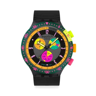 【SWATCH】NEON SEPPIA 大錶面手錶/男錶/女錶/瑞士製造 SB02B104(47mm)