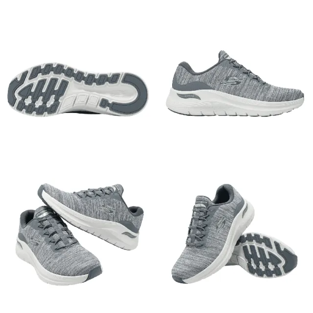 SKECHERS】休閒鞋Arch Fit 2.0-Upperhand 男鞋灰白彈性鞋帶緩衝運動鞋