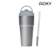 【WOKY 沃廚】Ti純鈦渾圓杯770ml-附彈跳粗吸管(鈦杯/隨行杯/吸管杯/保冰保溫杯/保冰保溫瓶)