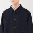 【MUJI 無印良品】男吉貝木棉混丹寧工作外套(藍色/暗藍)