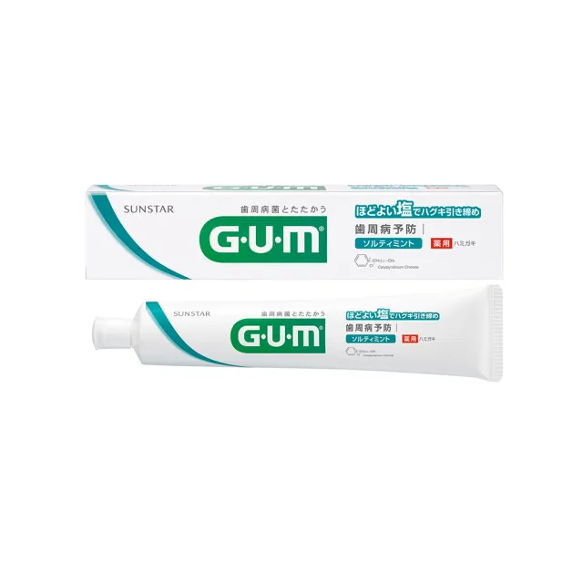 【GUM】牙周護理牙膏 清爽岩鹽-150g(盒裝)
