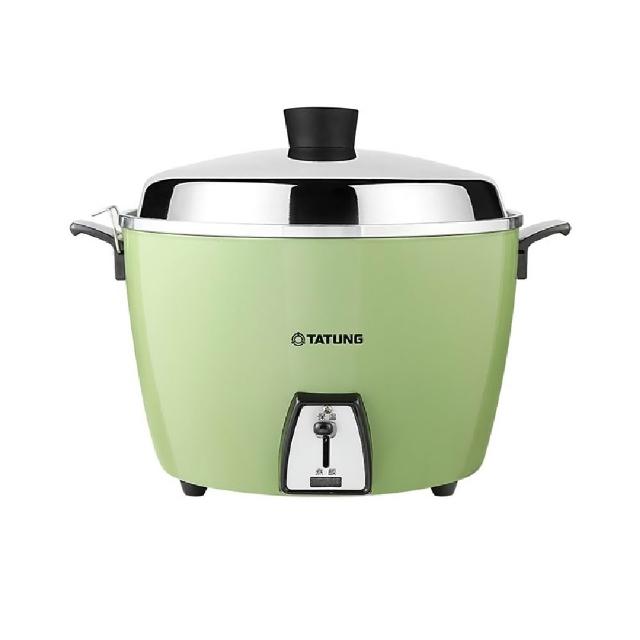 【TATUNG 大同】10人份不鏽鋼電鍋 翠綠 TAC-10L-DCG(贈筷子五入組!)