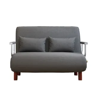 【臻品購】摺疊沙發床 兩用客廳多功能午休懶人沙發(布藝折疊床100*190兩個抱枕 小雙人位)